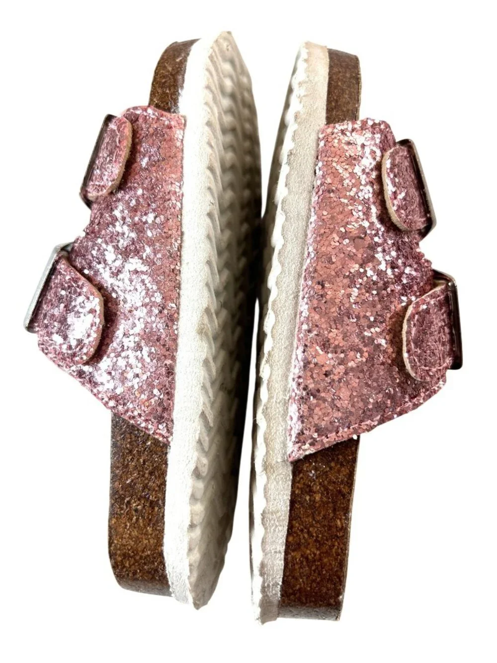 Sip Toddler Girls Sandals Slip-on Pink Sequined Size 7